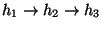 $h_1 \rightarrow h_2 \rightarrow h_3$